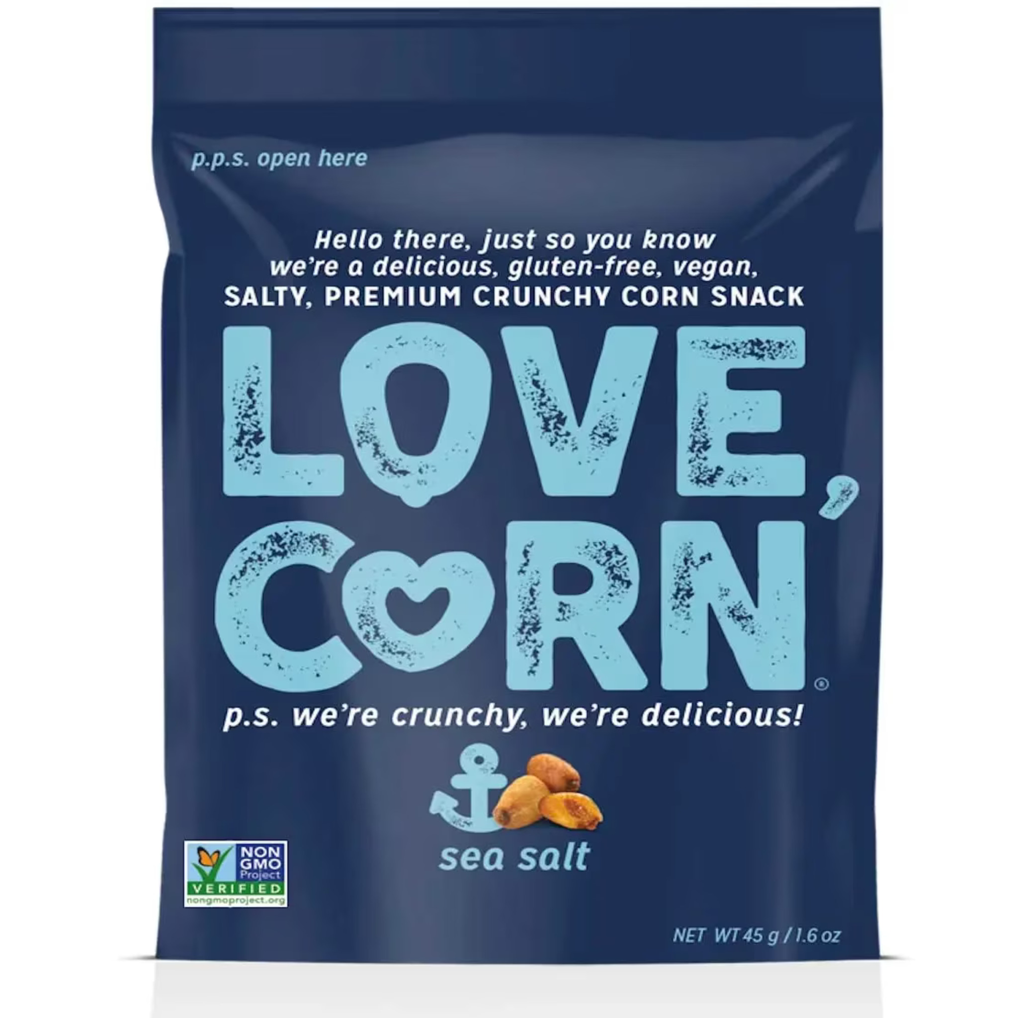 Love Corn Sea Salt Roasted Corn Snacks 1.6 oz - 10 Count