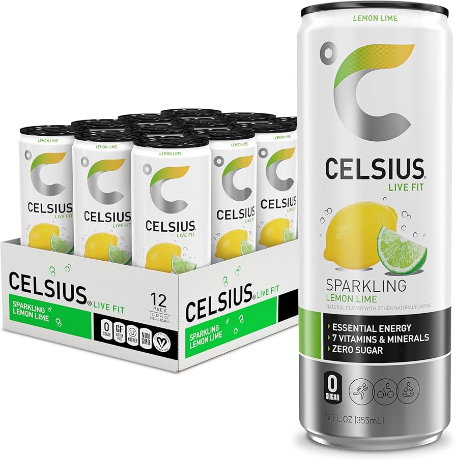 Celsius Lemon Lime 12 oz - 12 Count