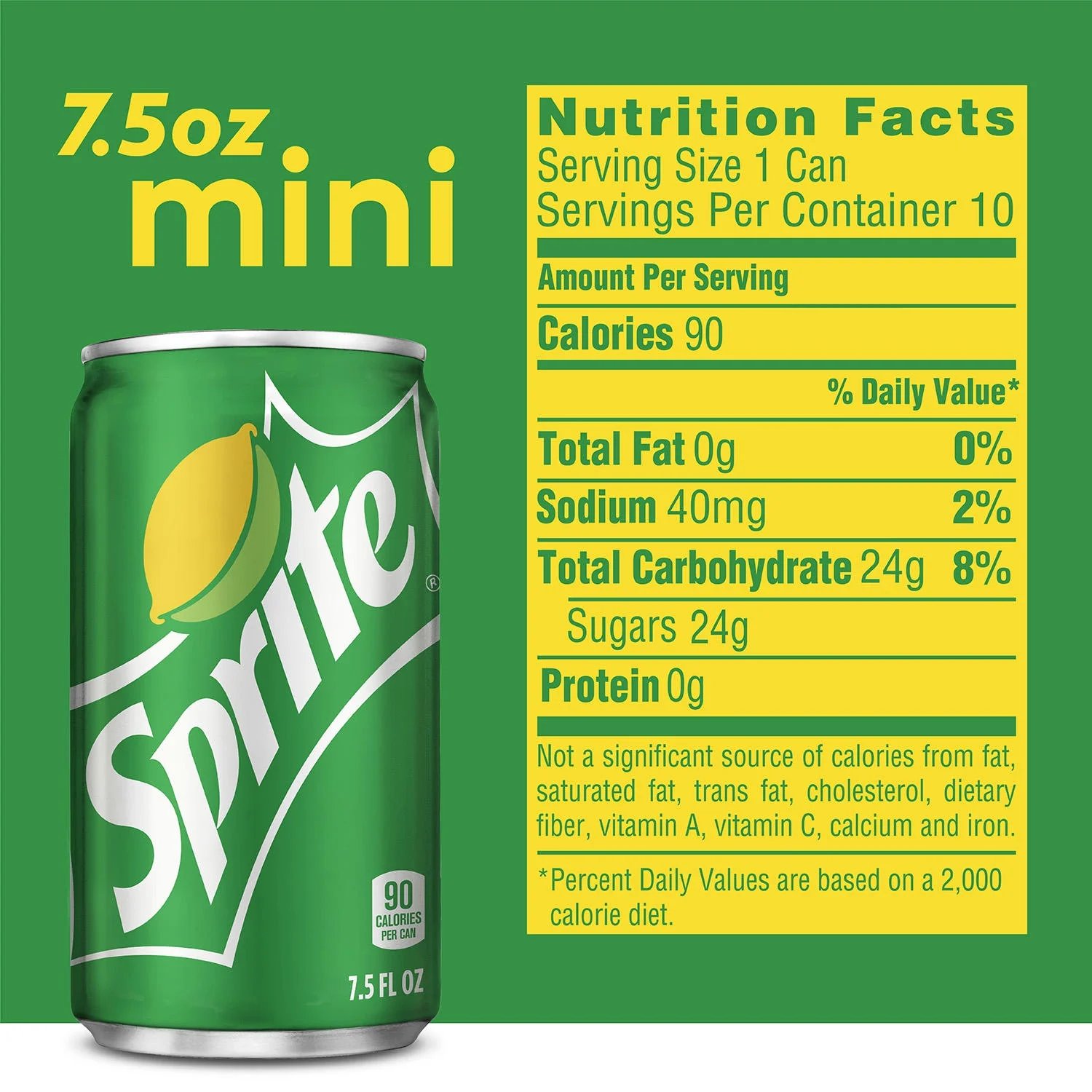 Sprite Mini Cans 7.5 oz - 10 Count