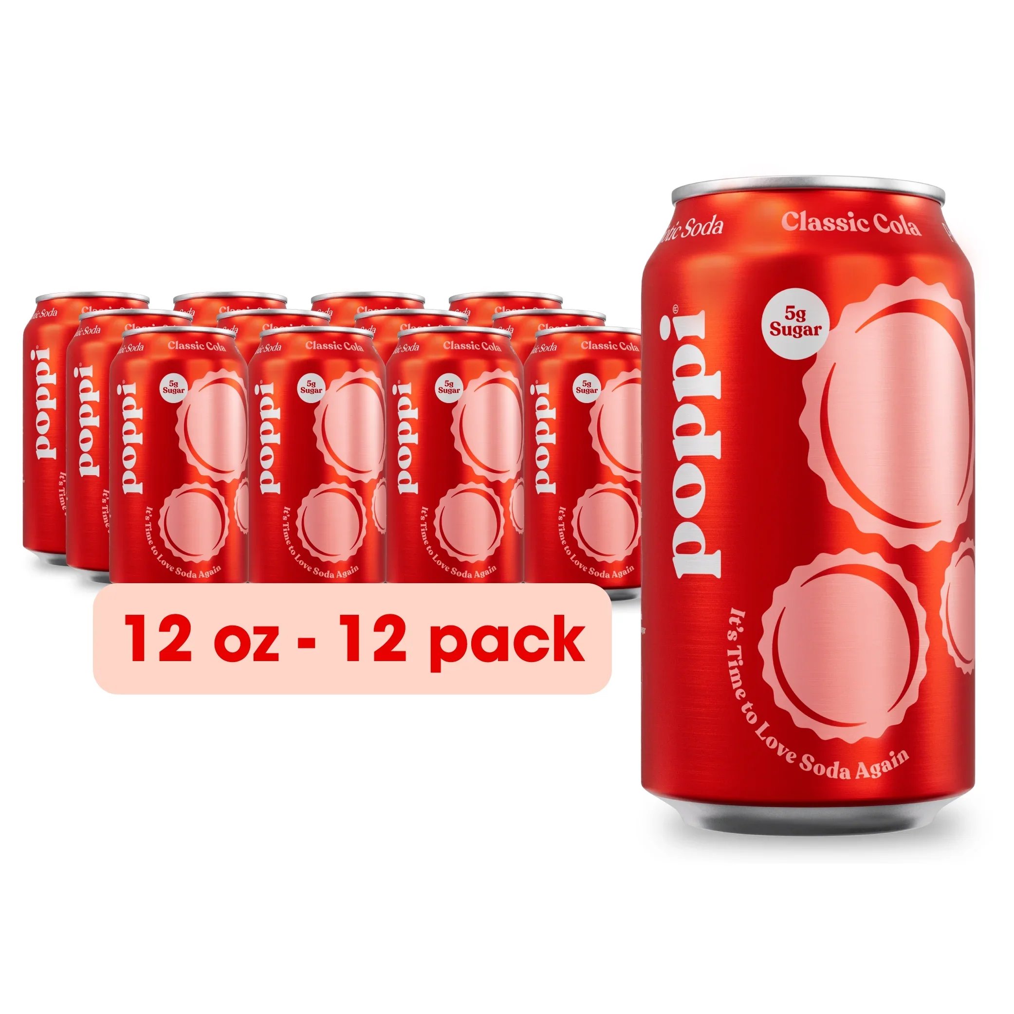 Poppi Classic Cola 12 oz - 12 Count