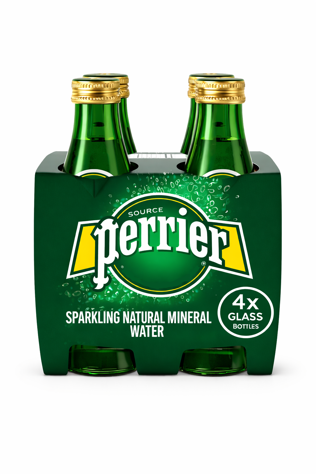 Perrier Sparkling Mineral Water Glass Bottles 11 oz - 24 Count