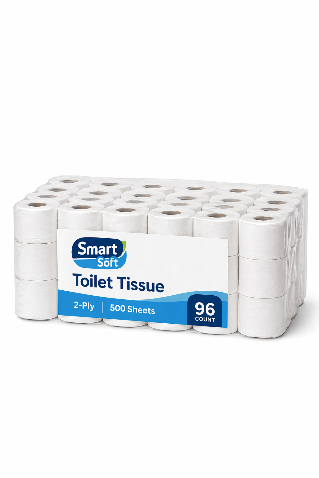 Smart Soft Toilet Tissue 2-Ply 500 sheet - 96 Count